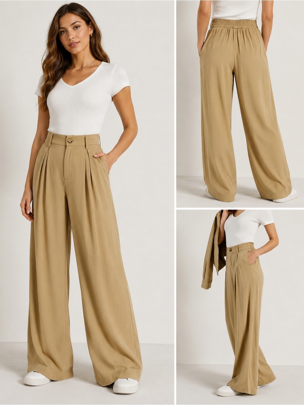And Now This Pleat Front Wide Leg Trousers